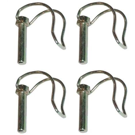 cyclingcolors 4x Perno di Bloccaggio Spine a scatto 8x45mm perni a sgancio rapido molla acciaio anello copiglie tagliaerba tosaerba trattore