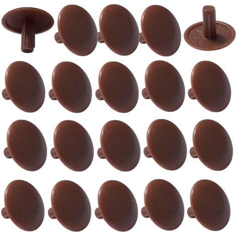 20x tappo coprivite cappuccio 3 x 12 x 6 mm plastica viti copertura coperchi tappi croce PZ, marrone scuro