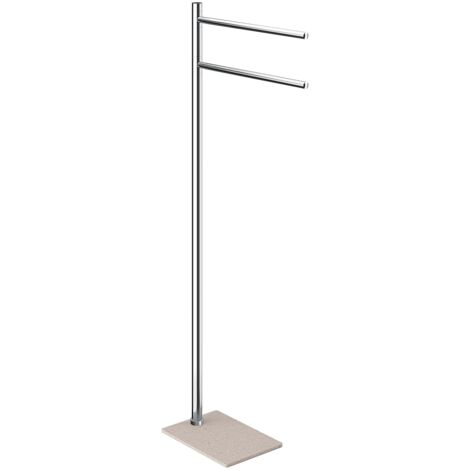 Gedy Trilly Porta Asciugamani in Piedi, Metallo, Cromo e Beige, 14x34x83.3 cm (1/4)