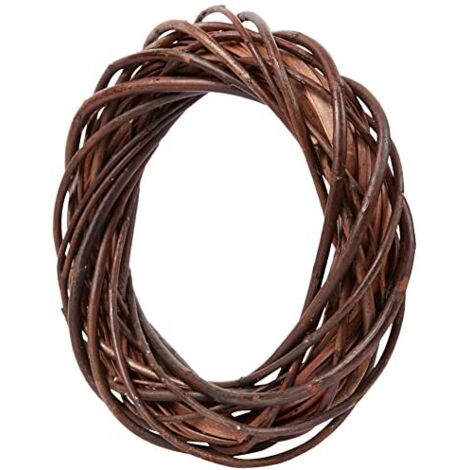 Rayher Hobby 65007000 - Corona di Vimini Non sbucciata, ca. 25 cm di Diametro, Altezza ca. 6 cm, Corona dell'Avvento, Corona per Porta, Corona Naturale, Anello in Vimini (1/4)