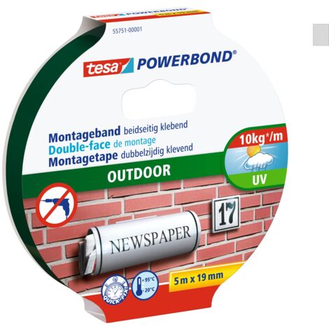 Tesa Powerbond Outdoor nastro adesivo nero 5 metri