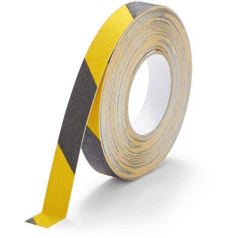Durable Nastro antiscivolo standard Duraline Grip color, 25 mm x 15 m, per fissare scale, rampe, giallo/nero, 1081130 (1/4)