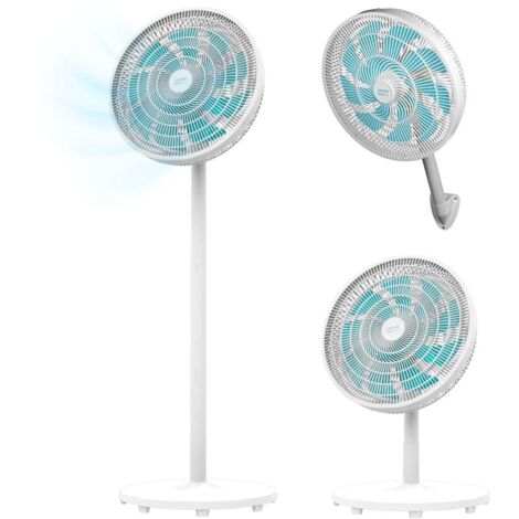 Cecotec Ventilatore a pianta, da tavolo e da parete, EnergySilence 550 3in1, 60 W, multiposizione con 3 altezze, diametro 16", oscillazione automatica 80º, 3 velocità, facile utilizzo, Bianco (1/5)