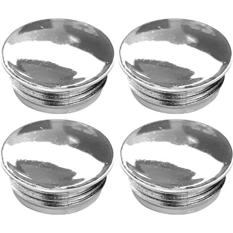 cyclingcolors 4x Tappi a lamelle rotondi per tubo rotondo tappi terminale di plastica cromo mobilia tubi, 40mm
