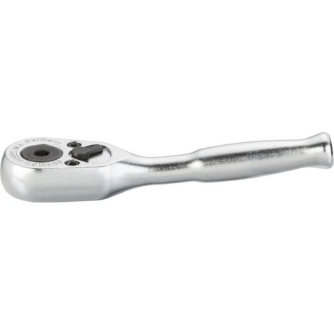 Hazet 863Mbit Leva a Cricchetto Reversibile Interamente in Acciaio per Bits, Argento, Attacco Esagonale, Cavo, 6.3 mm 1/4 di Pollice (1/4)