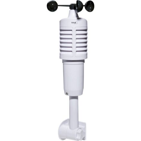 TFA Dostmann 30.3801.02 - Indicatore del vento per stazioni meteorologiche TFA WiFi 35.8001, 35.8002, tramite app: 35.8000, velocità del vento, bianco
