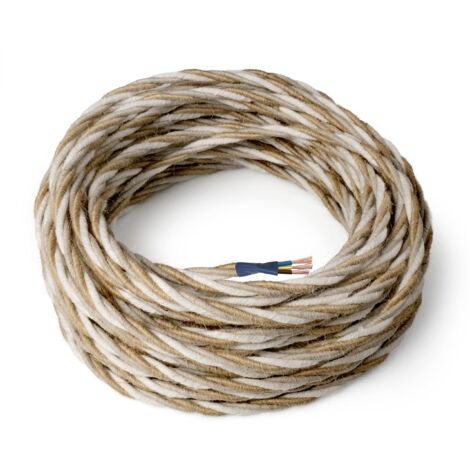 Calex Cavo Elettrico in Tessuto - Marrone Metallico