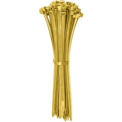 ERKO Fascette plastica beige/bambù 200 x 3,6 mm 100 pezzi breve, di cablaggio professionali, Resistente allatemperature, forte, Per il giardino, la casa, il garage, l'ufficio