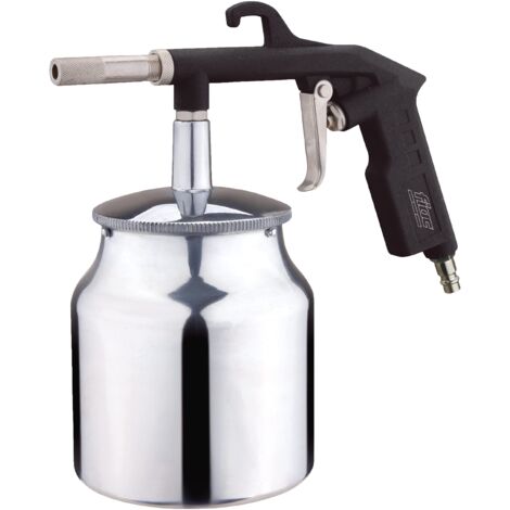 FIAC Pistola Sabbiatrice per Compressore con Ugello da 6mm, Sabbiatrice con Serbatoio per Sabbia da 1L, Accessorio Compressori, Pressione Max. 8 Bar, Nero