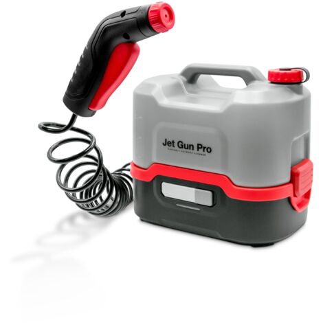 ERRECOM JET GUN PRO, Idropulitrice Portatile a Batteria, Serbatoio Acqua da 8 L, Tubo Spiralato 3 m, Peso 2,1 kg (1/5)