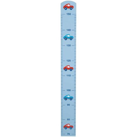 roba Metro da Muro Rennfahrer - con Motivo Macchinine - da Appendere alla Parete - per Cameretta dei Bambini - Lunghezza da 70 cm fino a 150 cm - in Legno Laccato Azzurro (1/4)