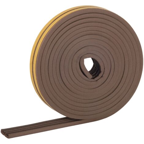 HELPMATE – Nastro sigillante autoadesivo per finestre e porte – Guarnizione per finestre/porta per isolare colonne da 2 a 3,5 mm di larghezza – Nastro sigillante 9 x 4 mm (profilo E, 12 metri, (1/5)