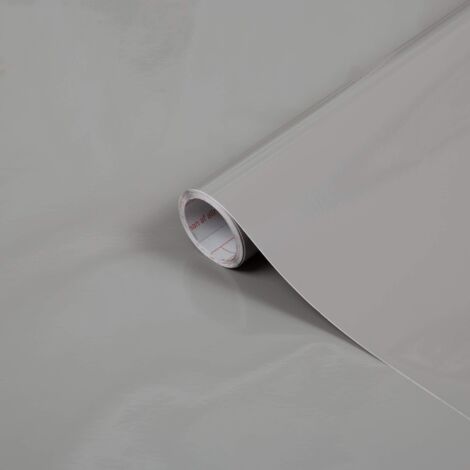 d-c-fix Pellicola Adesiva per mobili tinta unita lucida grigio PVC plastica vinile impermeabile decorativa per cucina, armadio, porta carta rivestimento 67,5 x 200 cm
