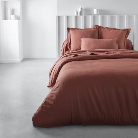 Origin Lenzuolo Piatto In Lyocell Margot 240x300 Cm - Reversibile Beige/Blu, Microfibra 100% Poliestere, Fatto In Francia