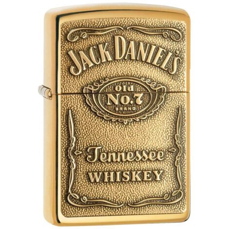 Accendino Zippo Jack Daniel's - Design In Ottone Lucido Con Emblema, Unisex E Antivento - Foto 7