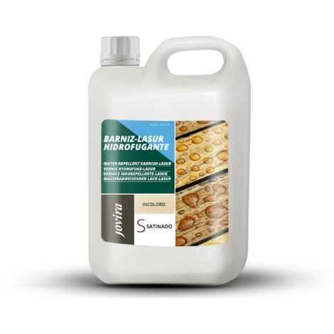 JOVIRA PINTURAS Impregnante legno, (2 Litri, Incolore), Lasur idrorepellente protettivo satinato all'acqua protegge, decora e impreziosisce tutti i tipi di legno. (2 Litri, Incolore)