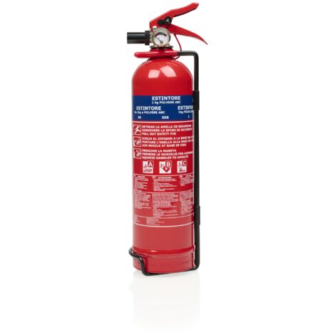 Estintore a polvere Smartwares - 1 kg - per incendi ABC - Adatto per veicoli e abitazioni - Con staffa di montaggio - FEX-18117 (1/5)