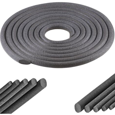 cyclingcolors nastro in schiuma PE isolante sigillante giunti guarnizione cordone riempi fughe tondo porta finestra isolamento acustico (Ø6mm x 3 metro)