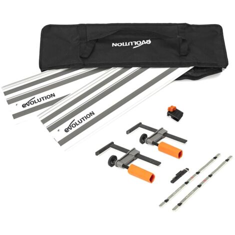 Evolution Power Tools ST1400-G2 Guida per Seghe Circolari/Binario  Universale per la maggior parte delle marche Makita, Bosch, Festool  1,4 m (2 x 700 mm) Accessorio di arresto finale incluso