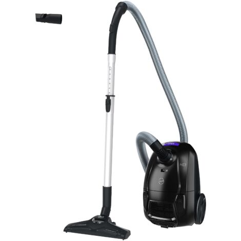 Hoover HE1 Aspirapolvere a traino con sacco compatto e potente per pavimenti duri e tappeti, Filtro per la polvere EPA, Capacità del sacco 2,5L, Accessori integrati, Raggio d'azione 7,5m [HEZ107HM]