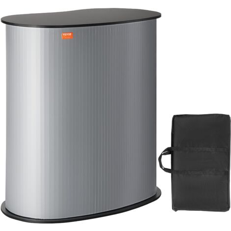 VEVOR Bancone Fieristico Portatile Bancone Fieristico, 900 x 490 x 940 mm Stand Fieristico Banco Espositivo, Tavolo da Bar Pieghevole, Podio Pop-up con Ripiano, Borsa per Trasporto (1/5)