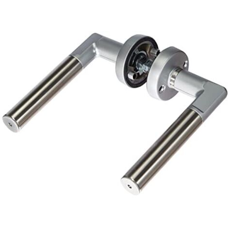 Assa Abloy Maniglia con Sblocco Tramite Codice per Porte, Alimentata a Batteria, D8812V000 Grigio, apertura con mano sinistra