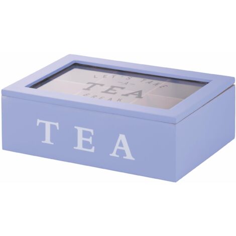 Scatola porta tè e tisane, 6 slot interni, colore lilla, Sibilla (1/5)