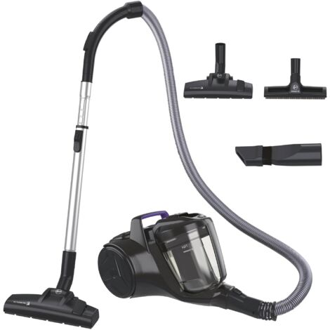 Hoover Aspirapolvere a traino senza sacco potente e compatto HP1 per tappeti, pavimenti duri e delicati, Leggero e con filo, Contenitore 2L, Spazzola Parquet, Raggio d'azione 7,5 m [HPZ107HM]