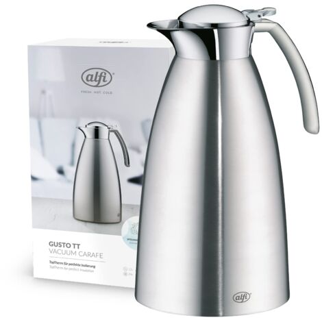 alfi GUSTO TT 1,5l, caraffa isolante in acciaio, coperchio mobile, caldo per 12 ore, freddo per 24 ore, caraffa thermos durevole, ottima caraffa da caffè, caraffa da tè, per lavastoviglie, senza BPA (1/5)