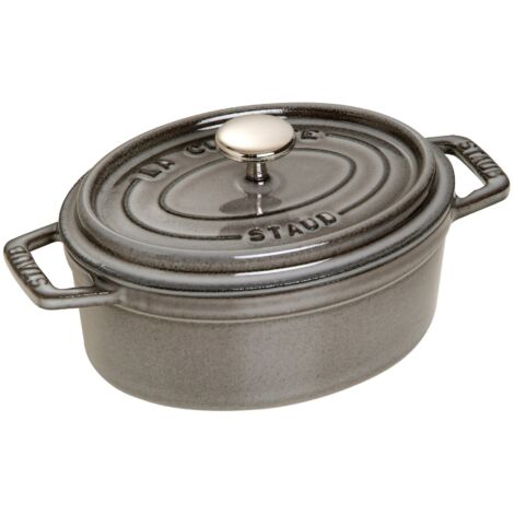 STAUB Cocotte Casseruola Ovale, Ghisa, Grigio Grafite, 15 cm (1/3)