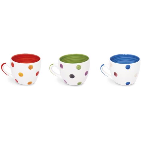 Excelsa Pois Tazza Caffe' 80 ml, Ceramica, Rosso, 6.5x6.5x5 cm (1/4)