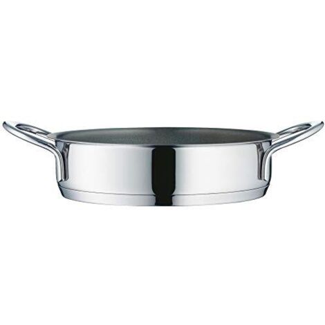 WMF - Mini tegame da portata rivestito in acciaio inox Cromargan lucido, 18 cm, per piani cottura a induzione, impilabile, ideale per piccole porzioni o per single
