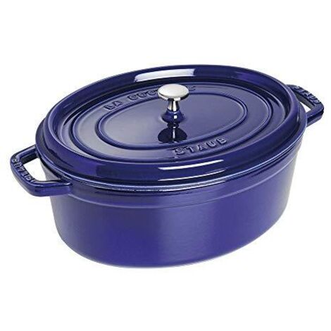 STAUB Casseruola/Cocotte in Ghisa, Ovale 33 cm, 6,7 litri, Blu Scuro (1/4)