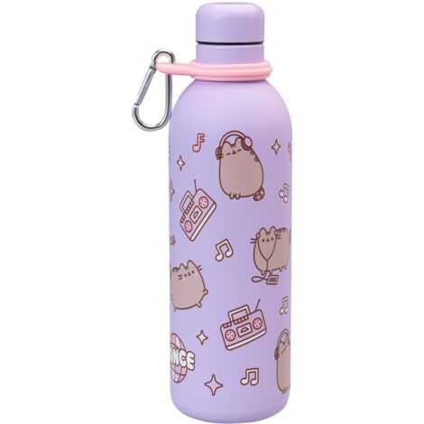Grupo Erik: Borraccia termica bambini/Bottiglia termica Pusheen 500 ml Doppia parete in acciaio inox, chiusura ermetica e BPA free, Pusheen Gadget