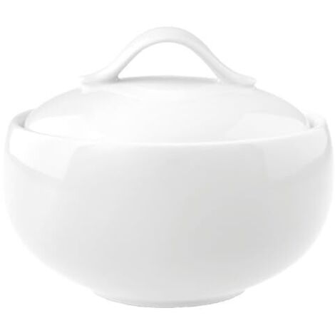Villeroy & Boch New Cottage Basic Zuccheriera/Marmellatiera, 0.45 L, Porcellana Premium in Moderno Stile Country, 2 Pezzi (1/4)