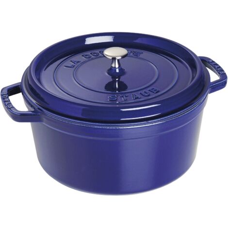 STAUB Casseruola/Cocotte in ghisa, Tonda 28 cm, 6,7 litri, Blu scuro (1/4)
