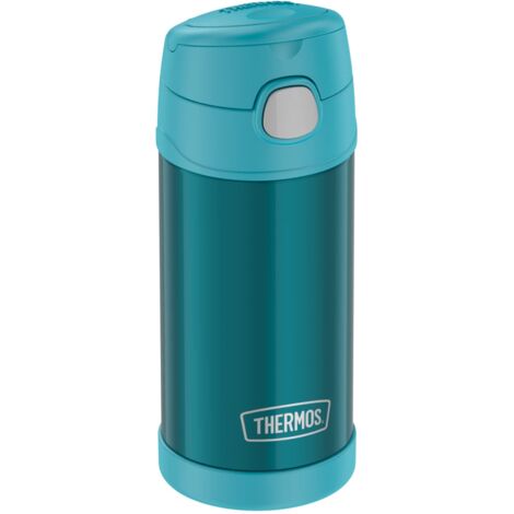 THERMOS Kids FUNTAINER STRAW BOTTLE 0,35 l, ocean teal, thermos per bambini, in acciaio inox, con cannuccia, 12 h freddo, assolutamente denso, per scuola, asilo, pausa (1/5)