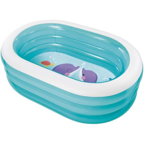 Intex 57482NP - Piscina Gonfiabile Baby Ovale Assortiti, Vinile, Multicolore, 163x107x46 cm