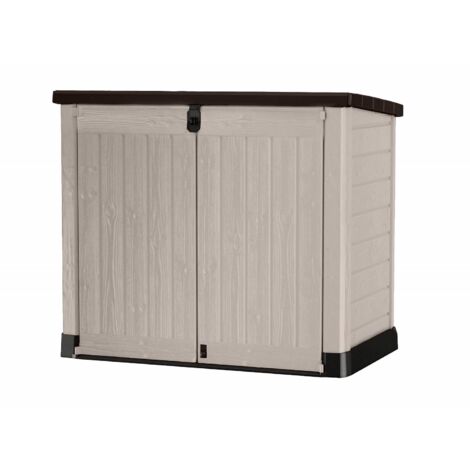Keter Porta Attrezzi da giardino Store It Out Pro, Finitura Effetto Legno, Beige/Marrone, 145X82X125H cm