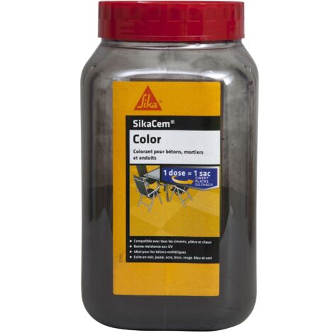 SIKA SikaCem Color, Nero, Colorante in polvere per cemento, calce e cerotti, 0,7 kg per contenitore