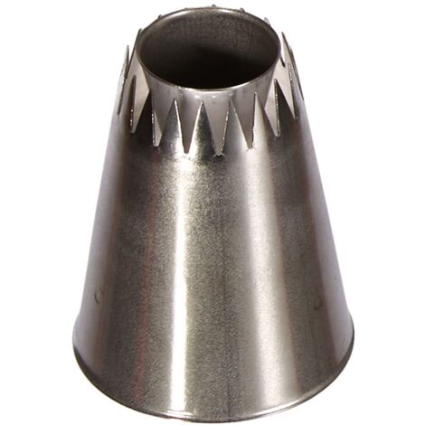 Silikomart Mini Religieuse Tube 02, Bocchetta in Acciaio Inox per Sac a Poche, Foro per Decorazioni "Religieuse", Misura Ø 18 mm