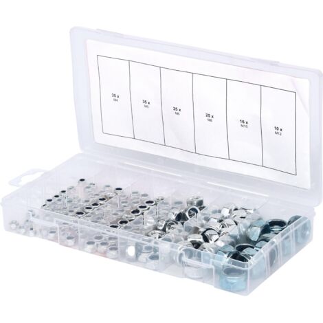 KS Tools 970.0120 Assortimento dadi autobloccanti, M4-12, 146 pz