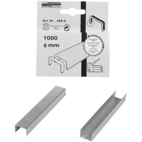 Brüder Mannesmann M 486-08 (6) Grapas 1000 pzas, 8 mm, 0 W, 1 V, Argento (1/2)