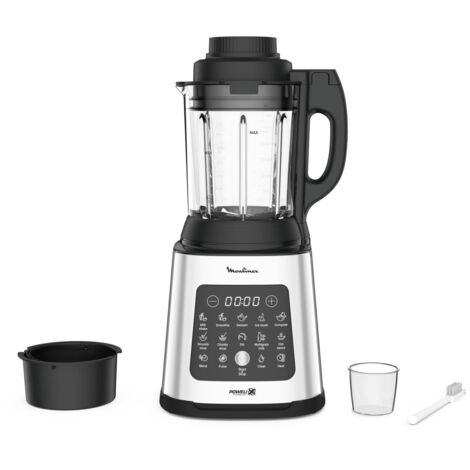 Moulinex PerfectMix Cook, Frullatore con 10 Programmi Automatici, 1400W, Prepara Ricette Calde e Fredde, Frullatore Elettrico con Touchscreen, Facile da Pulire, Capacità 2L, LM83SD