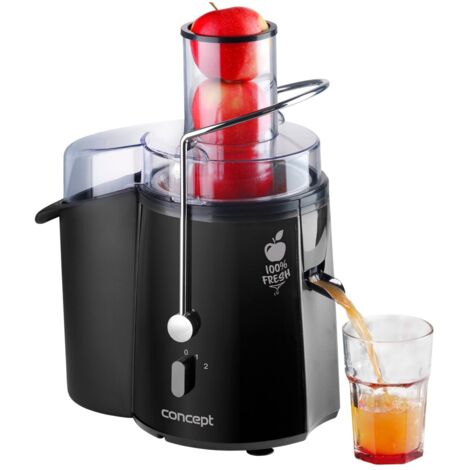 Concept Elettrodomestici LO7027 Centrifuga Fresh con Imboccatura, 1000 Watts 1 litri, Stainless Steel, Nero (1/5)