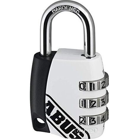 ABUS 535208-155/30WHITEB Candado combinación 30 mm 3 dígitos surtido blanco blister
