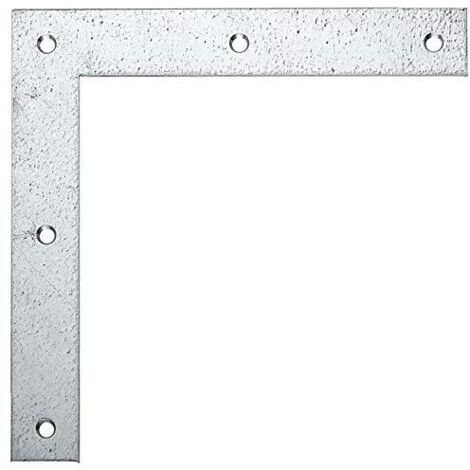 Alberts 332877 Squadretta angolare, zincata con procedimento Sendzimir, 120 x 120 x 20 mm, Set da 12