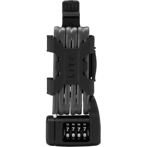 ABUS Bordo Lite 6055C SH serratura a libro - con supporto e codice combinazione Serratura ultraleggera in acciaio speciale Livello di sicurezza 7 60 cm Nero (1/4)