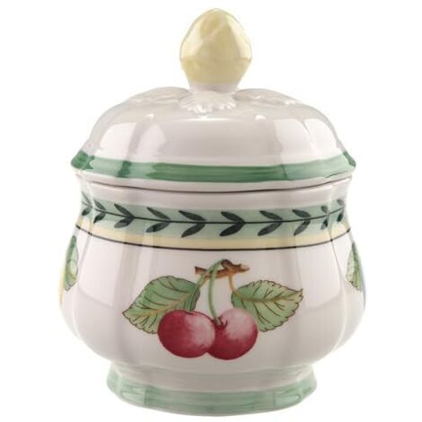 Villeroy & Boch French Garden Fleurence Zuccheriera, Porcellana Premium, Bianco/Multicolore (1/3)