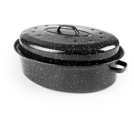 IBILI, Cocotte ovale black, 38 x 28 x 15 cm, acciaio smaltato. (1/3)